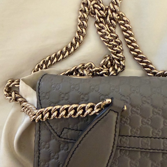 Gucci Gray Crossbody Bag with Gold Accents - Picture 5 of 5